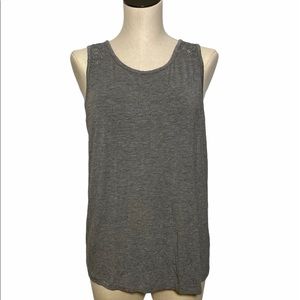 Banana Republic gray lace sleeveless tank top M